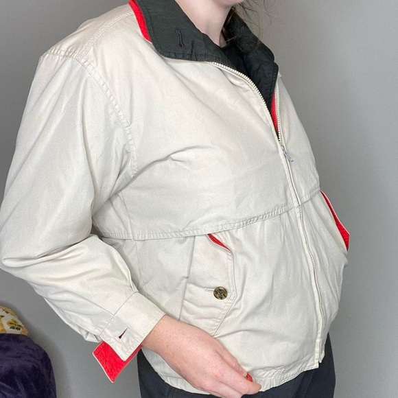 Vintage Other - Vintage London Fog Tan Zip Up Red Accent Jacket, Size M.